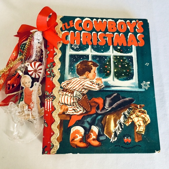 Christmas Junk Journal Children 1951 Book "The Little Cowboy's Christmas"